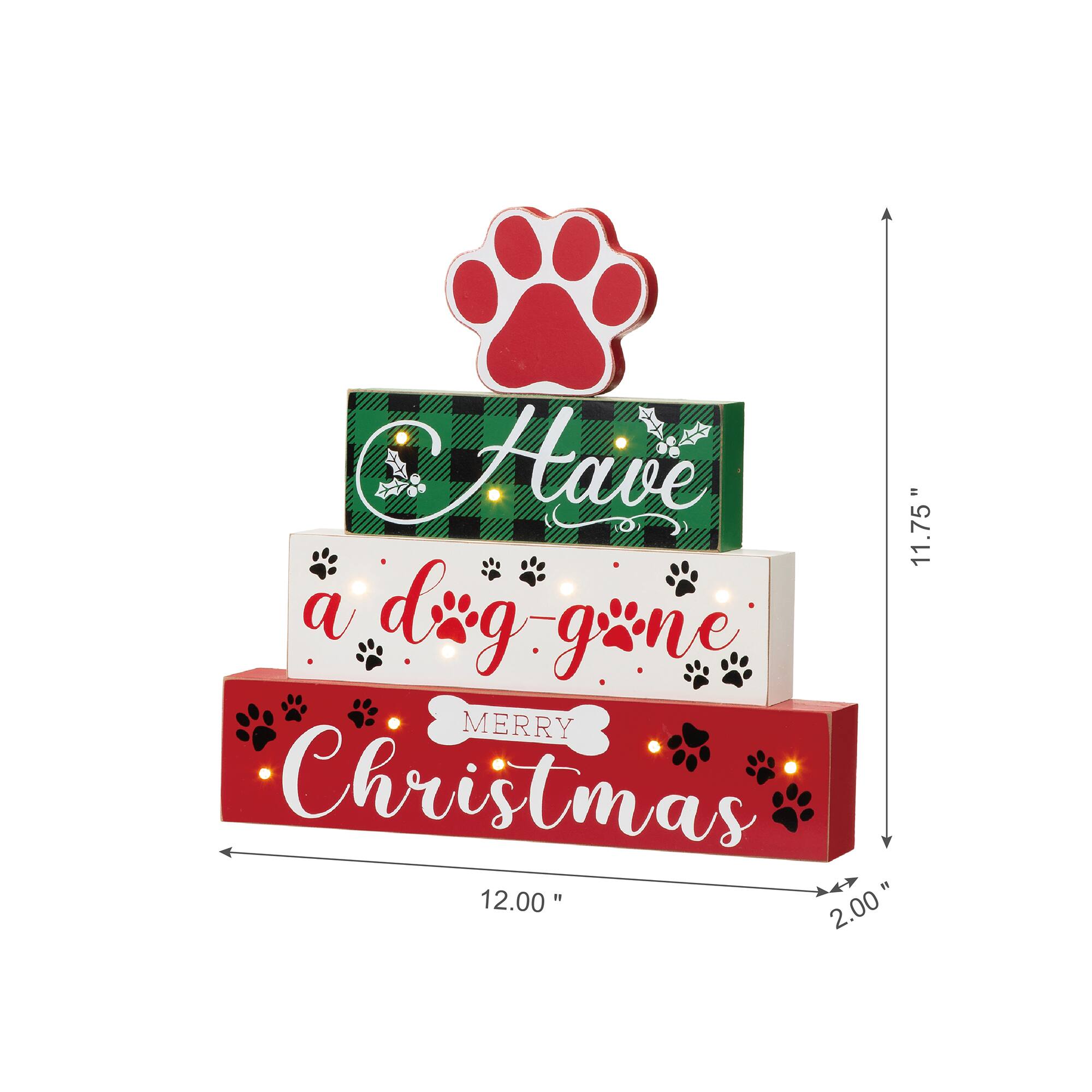 Glitzhome® 12" LED Lighted Pet Block Word Sign